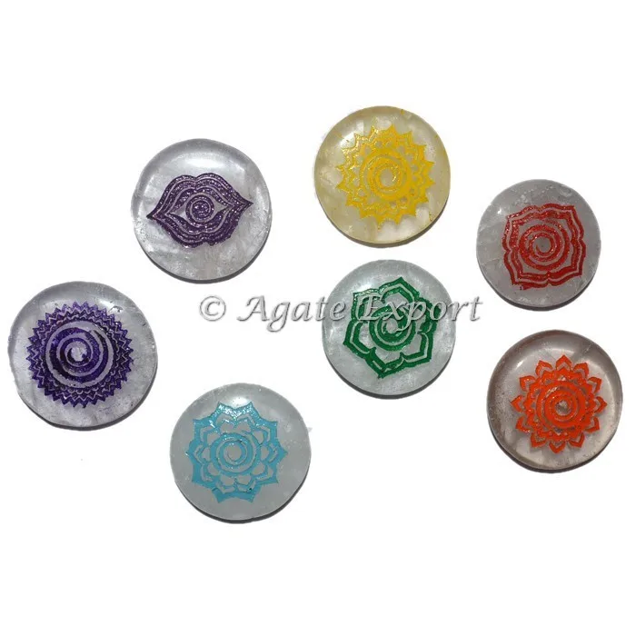 sacral 7 chakra crystals set : crystals chakra set : agate