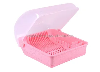 Plastic Dish Drainer Elegance 0228 Marble Pink View Kitchen