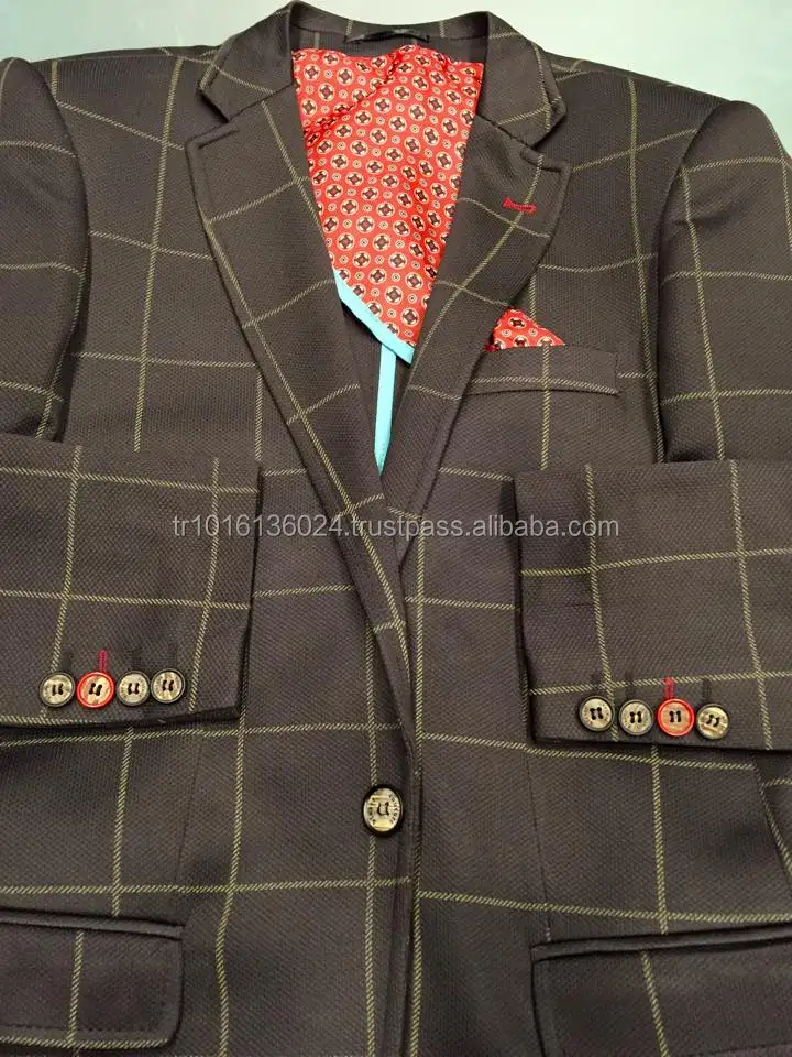 high quality blazer suit for men tweed wool blazer