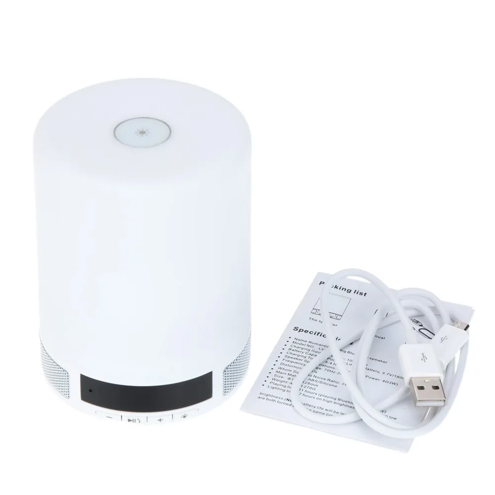 Hot selling 2017 amazon bluetooth speaker touch sensor led table lamp with mini speaker