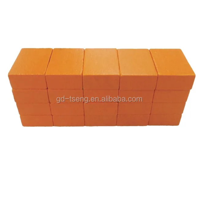 2018 gd fun-3d wood toy 30*20*10mm, orange wood rectangle piece