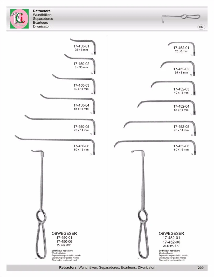 lung retractors & scapula retractors allison lung spatula