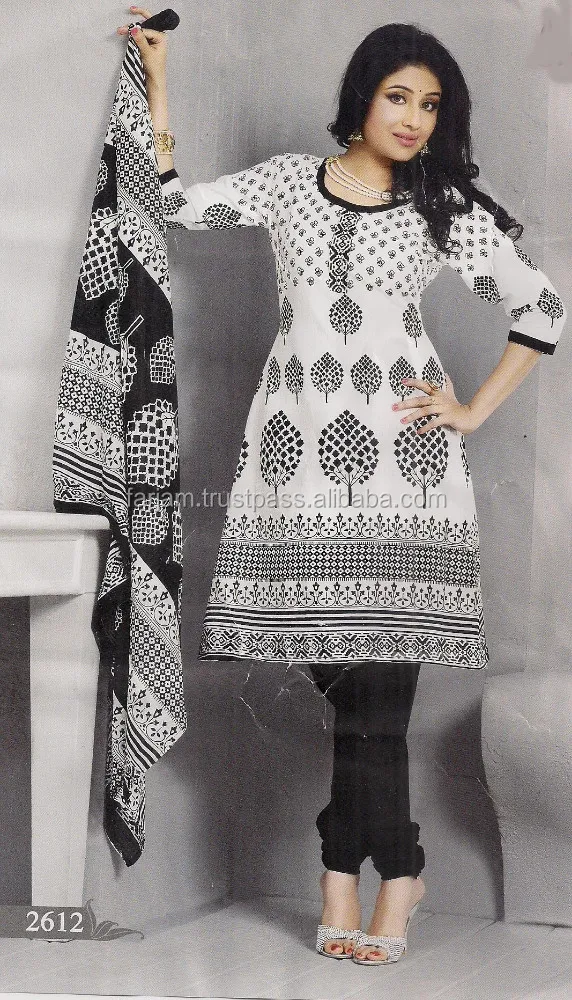 black and white salwar designs