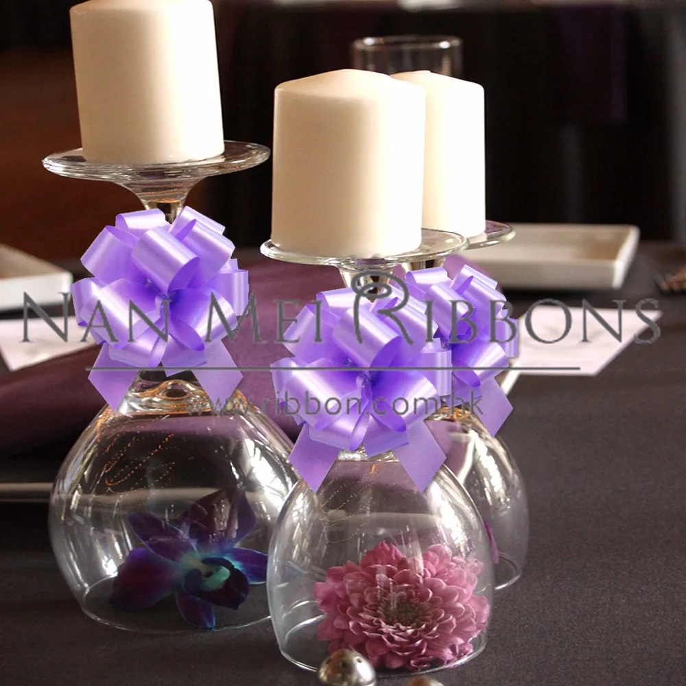 Wedding Table Decoration Idea Solid Ribbon Pull Bow Romantic