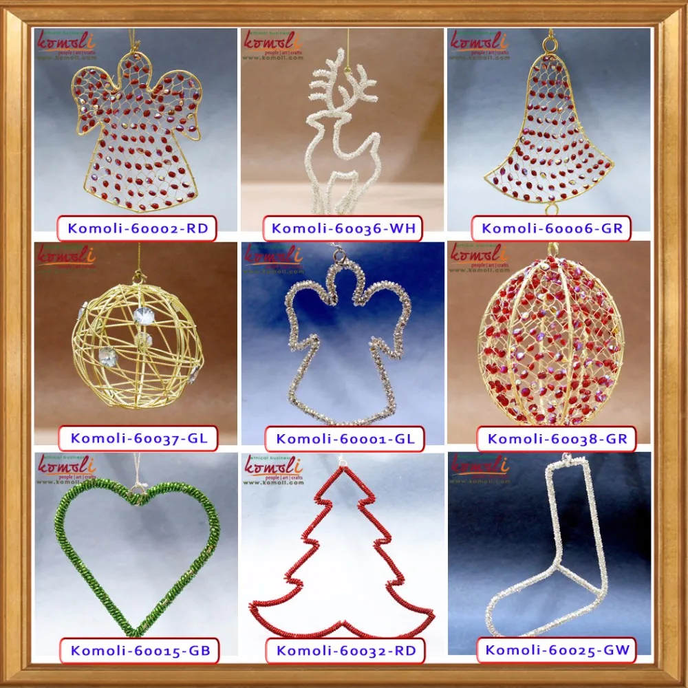 wholesale christmas ornaments 2020 metal jingle bells heart