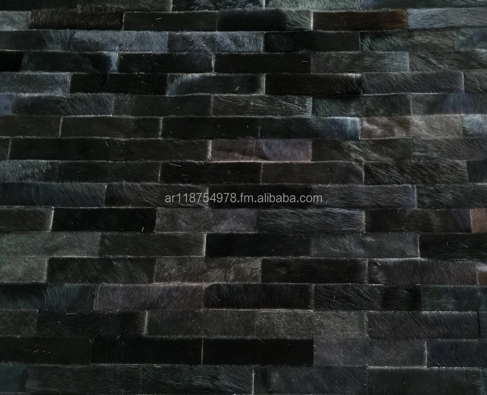 Koeienhuid patchwork deken zwart koe huid leer verbergen tapijt ...
