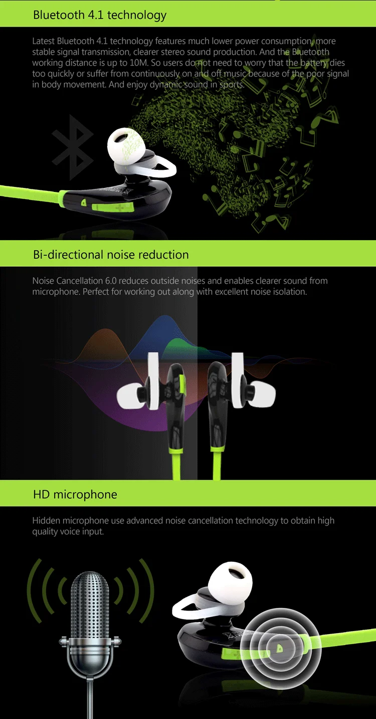 Patented design Sweat-proof Sport BT Headphone with Accept/Finish/Reject/Transfer Call, call waiting, recall, sound off - ANKUX.COM