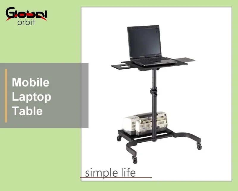 High Quality Notebook Table With Wheels Office Laptop Table Cart