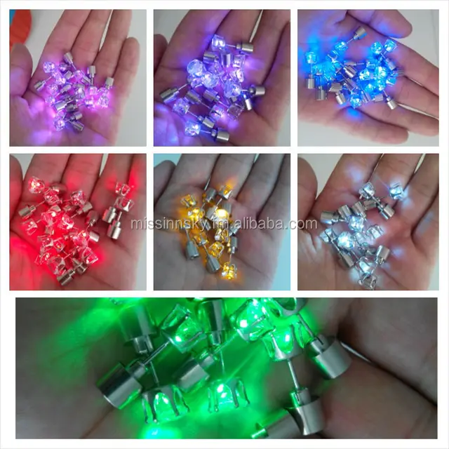 led earrings flashing earring/ clip-on led earring /flashing