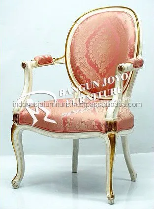 Estilo Vintage comedor silla con cojín extraíble