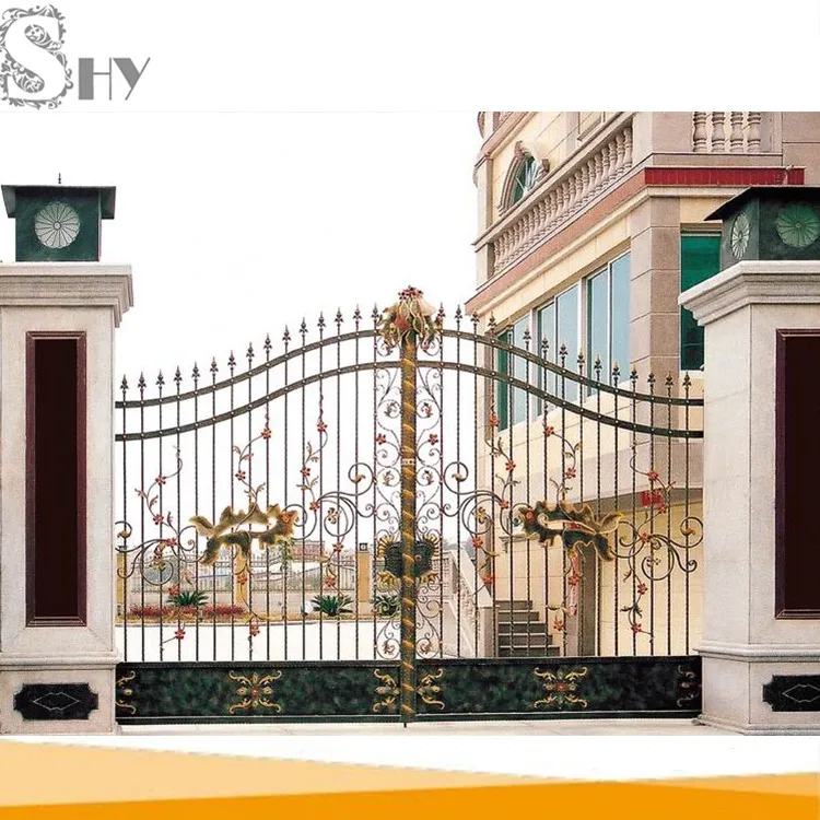 Factory Price House Wrought Iron Main Metal Gate Design - Buy Latest