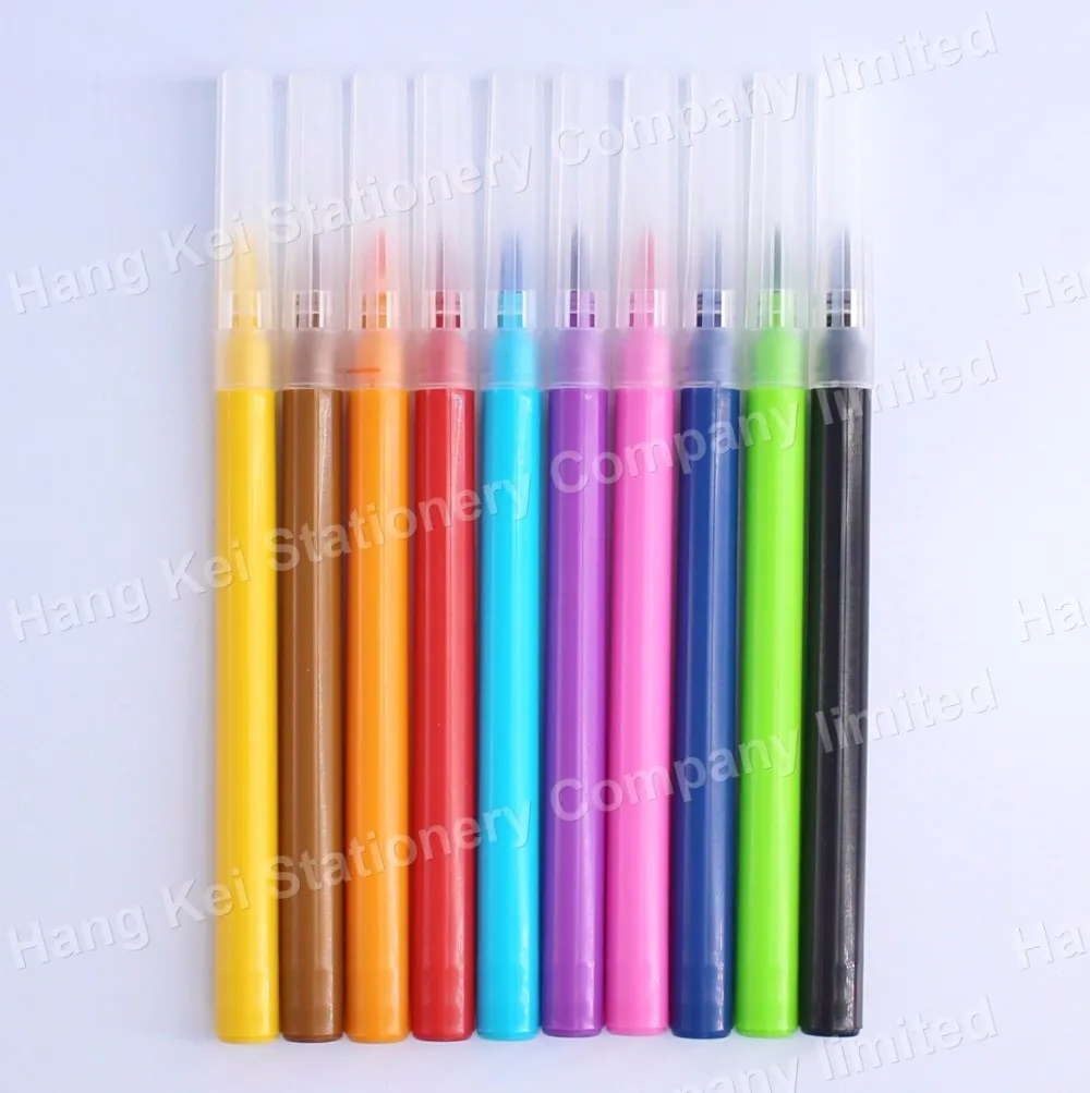 Non-toxic brush tip water color calligraphy marker pens for promotion