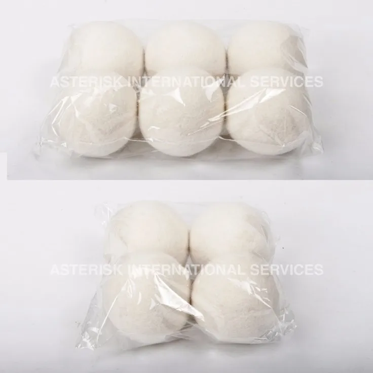 Asterisk 6 Pack Premieum 100% Organic Wool - Nepal Made Wool Dryer Ball - HypoAllergenic For Allergies and Sensitive Skin