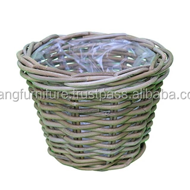 wicker paper waste basket