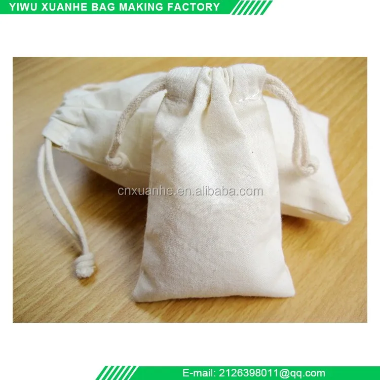 cotton drawstring bag christmas jewelry gift pouches wedding