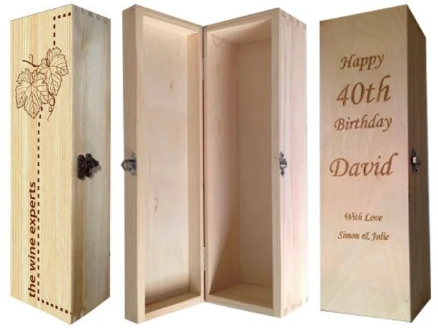 wooden wine gift box