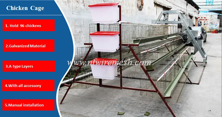 Factory top selling layer poultry battery chicken cages for Kenya Nigerian farm (Guangzhou Factory)
