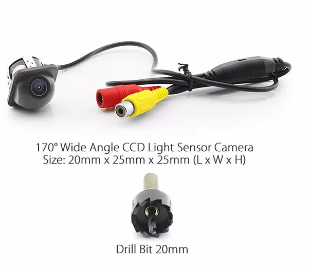 180° Angle //20mm Color CCD Car Rear View Camera Backup Camera with Parking Line