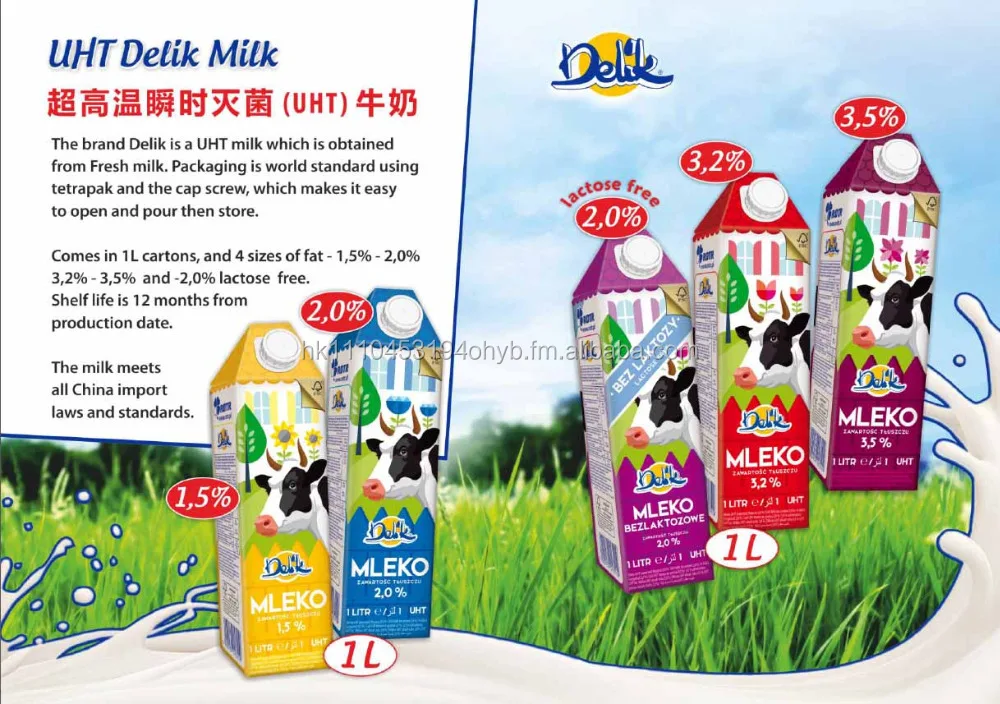 uht milk, long life milk, semi skimmed milk, full cream whole