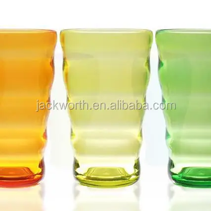 JD0683-01 Break-resistant Acrylic Tumbler - Acrylic Cup  Colorful Wavy Iced Tea Cup  Plastic Tumbler  Plastic Drinkware  Party Supplies