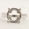12 mm Round Sterling Silver 925 Engagement Party Wear Semi Mount Ring Setting