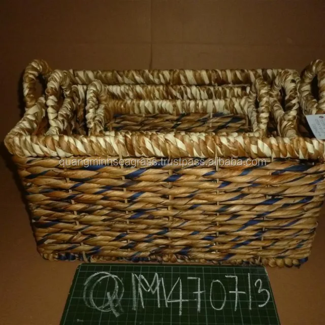 vietnam supplier water hyacinth food basket natural rattan