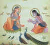 Super Fine Artwork of Radha Krishna Painting Religious Hindu God Goddess Folk art