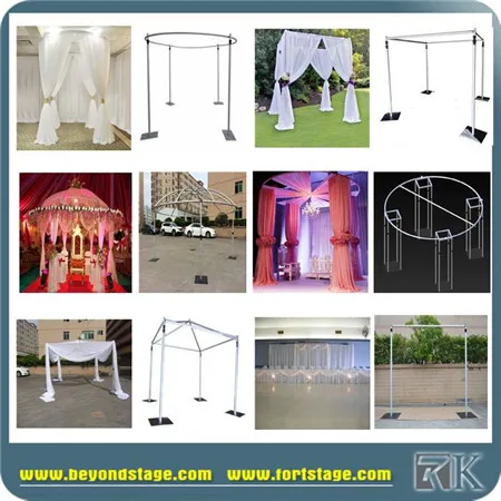 Aluminum Cheap Adjustable White Pipe And Drape For Wedding Mandap