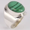925 Sterling Silver Men's Fashion Ring Natural MALACHITE Gemstone, gemstone rings for men, Wholesale Gemstone Rings
