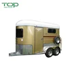 Galvanized Steel 2 Horses Transportation classic horse car trailer double extend straight load horse float