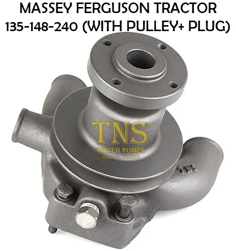 Water Pump For Massey Ferguson Tractor 135 148 240 With Pulley Plug