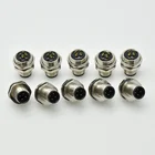 IP67 screw waterproof A B D coding 4 pin male cable M12 connector