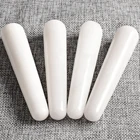 wholesale 7 inch natural carved white jade massage wands quartz crystal massage yoni wands