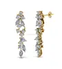 Fine Jewelry 18 Kt Real Solid Yellow Gold IGI Certified 100% Natural Genuine Diamonds Dangle Drop Earrings