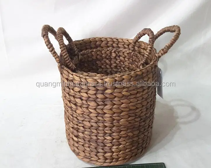 safety wicker beach basket hand woven eco-friendly rattan bread