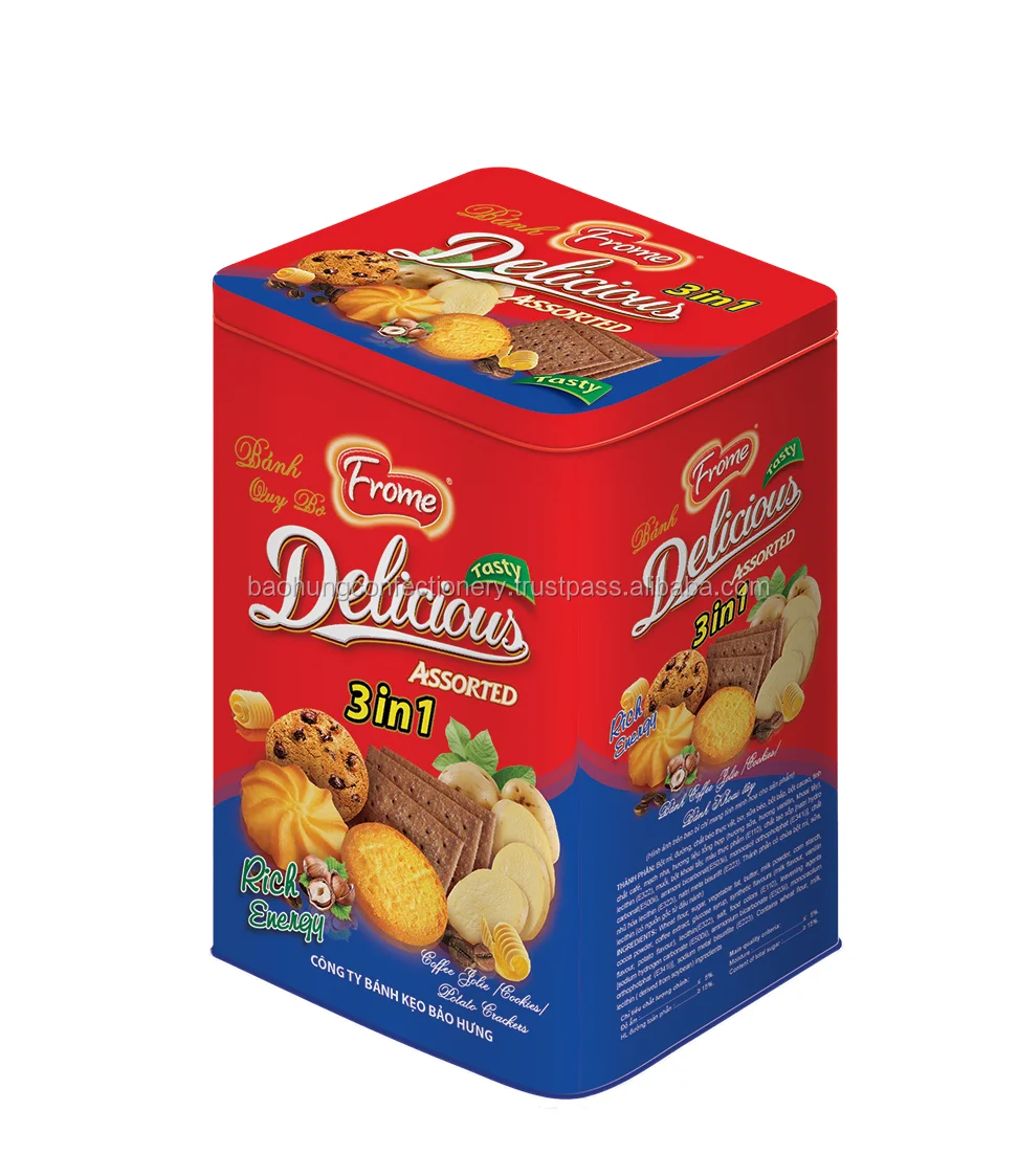 vietnam danish butter cookies biscuits 600g - round tin