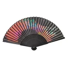 Paper Fan Hand Fan Bamboo 8 Inch Plain Bamboo Ribs Craft Paper Hand Fan With Custom Design