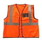 High Quality Knitted Fabric Orange Safety Vest With 3 Pcs Reflective 680x640mm Safety Reflective Vest