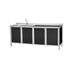 4 Panet Sanki Premium Kitchen Cabinet with Sink Modern Design with High Quality Aluminium Composite and Soft Close