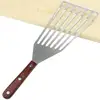 Solid Wood Handle Slotted Turner Stainless steel Fish Spatula