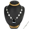 Fabulous design stripdone, pearl gemstone necklace silver jewelry wholesale 925 sterling silver handmade jewellery
