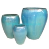 Light green ceramic glazed fower pot/ pottery planter