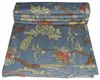 Authentic indian old vintage kantha quilt, reversible 100% cotton quilts/throw/blanket/gudari