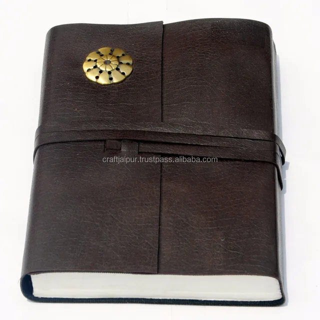handmade vintage travelers notebook journal blank leather cover