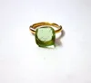Green Amethyst Gemstone Ring 925 Sterling silver Gold Vermeil Ring