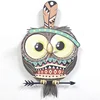 Modern Decorative Cute Owl Pendulum Wall Clock with Swinging Tail Battery Powered and Wall Mountable Home Decor