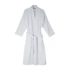 50%cotton 50%polyester white color unisex waffle weave spa robe bath