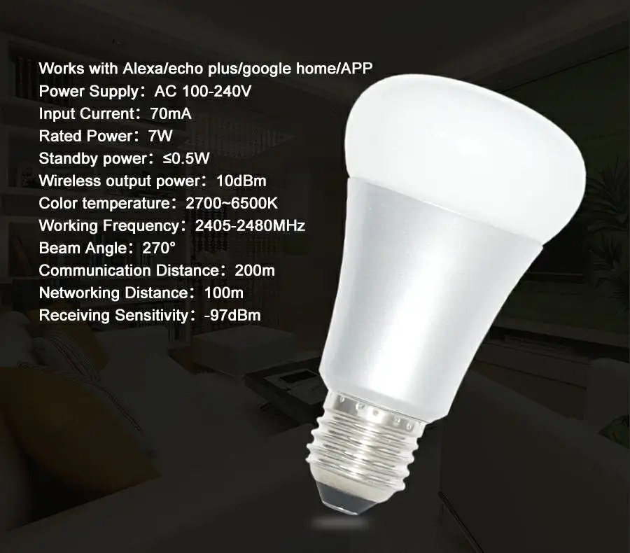 Practical product zigbee smart RGBW led bulb for home automation - ANKUX.COM