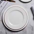 Hotel Restaurant Wedding Catering Banquet Use Bone China Gold Rimmed Guangzhou Plato#