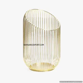 gold plated fancy votive candle holder 